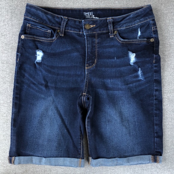NWOT! - TIME and TRU Mid-Rise Denim Jean Shorts w/Stretch - Picture 1 of 4